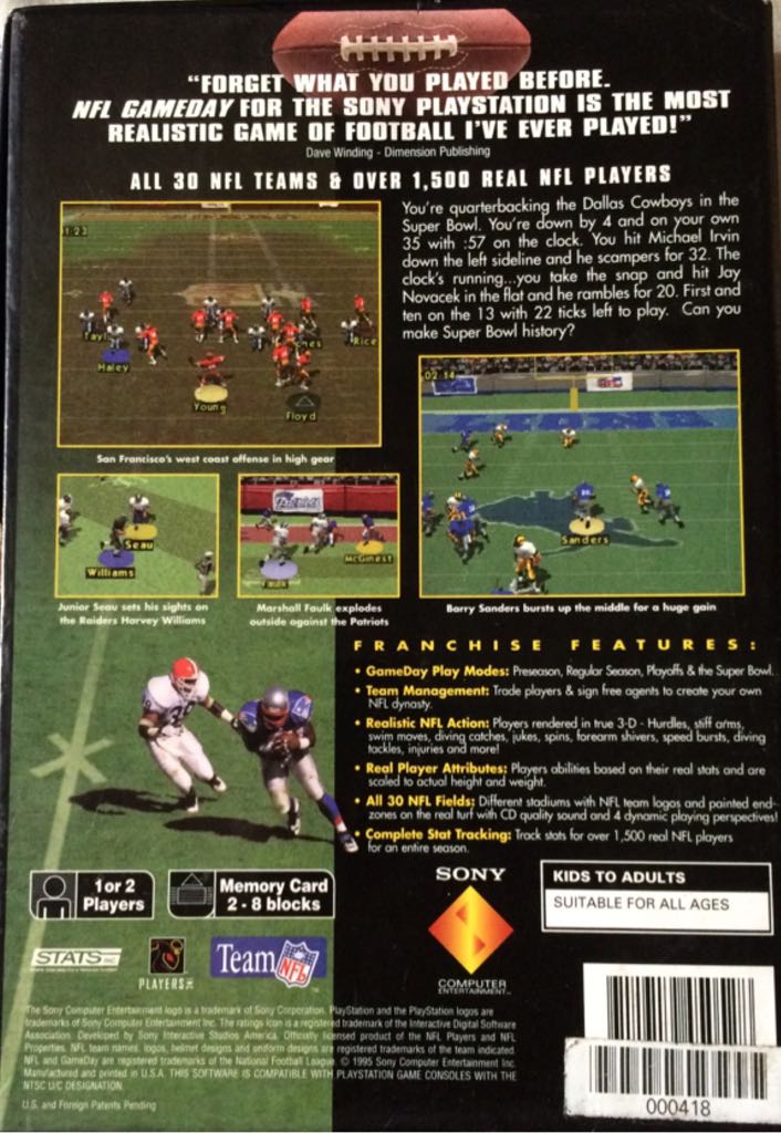 NFL GameDay - Sony PlayStation video game collectible - Main Image 2