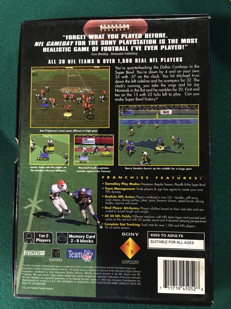 NFL GameDay - Sony PlayStation video game collectible - Main Image 2