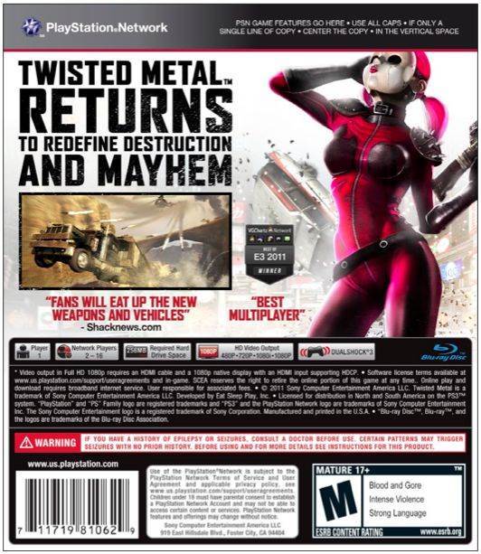 Twisted Metal: Limited Edition - Sony PlayStation 3 (PS3) (Sony Computer Entertainment - 4) video game collectible [Barcode 711719810629] - Main Image 2