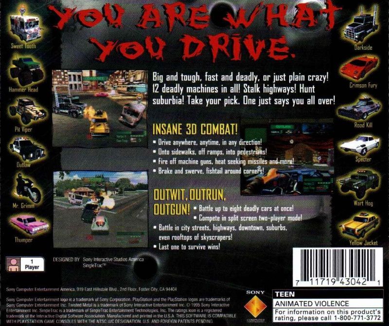 Twisted Metal - Sony PlayStation (Sony Interactive Entertainment - 2) video game collectible - Main Image 2