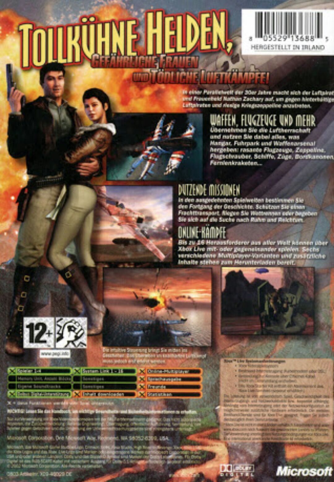 Crimson Skies: High Road to Revenge - Microsoft Xbox (Microsoft Game Studios - 4) video game collectible [Barcode 805529137257] - Main Image 2
