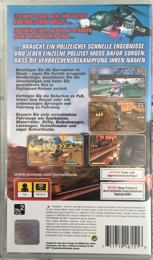 Pursuit Force - Sony PlayStation Portable (PSP) video game collectible [Barcode 711719634577] - Main Image 2