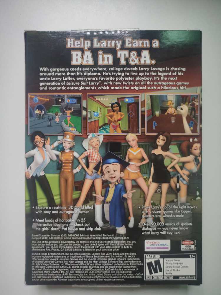 Leisure Suit Larry: Magna Cum Laude Uncit & Uncensored - Valve Steam (Vivendi  Universal Interactive - 1) video game collectible [Barcode 020626722131] - Main Image 2