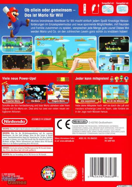 New Super Mario Bros - Nintendo Wii (Nintendo - 4) video game collectible [Barcode 044406368104] - Main Image 2