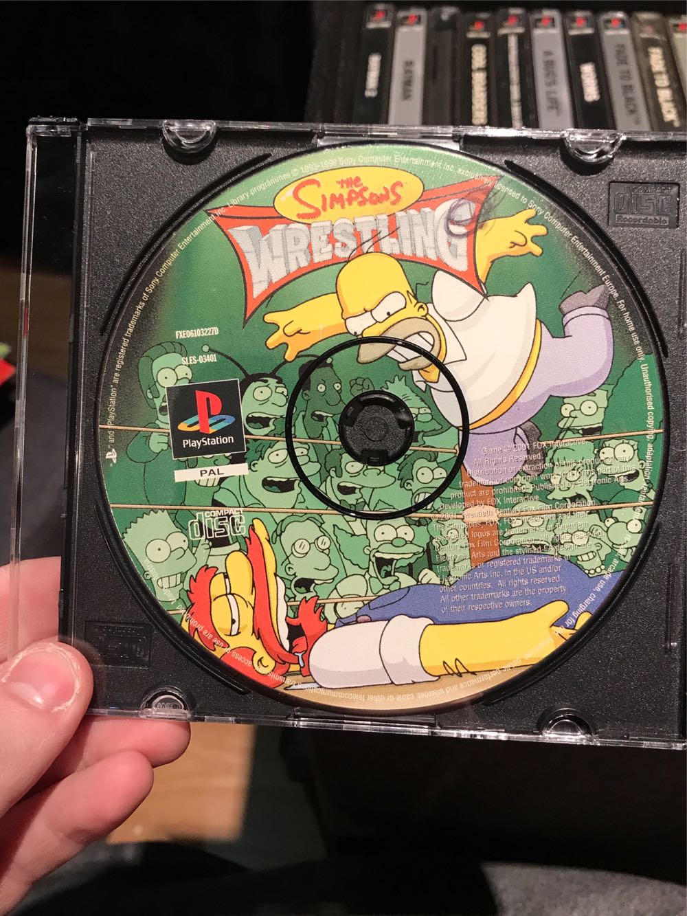PS1 The Simpsons Wrestling  - Sony PlayStation (Activision - 1) video game collectible - Main Image 2