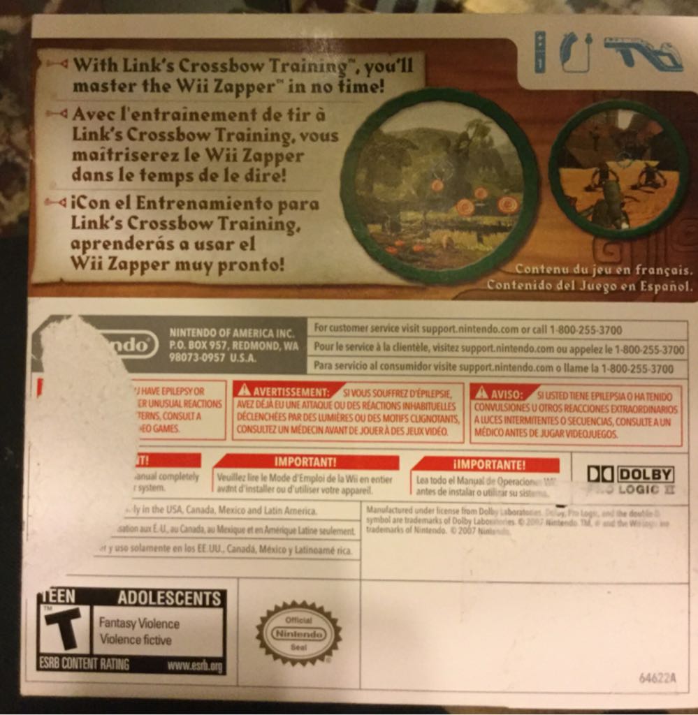 Links Crossbow Training - Nintendo Wii video game collectible - Main Image 2