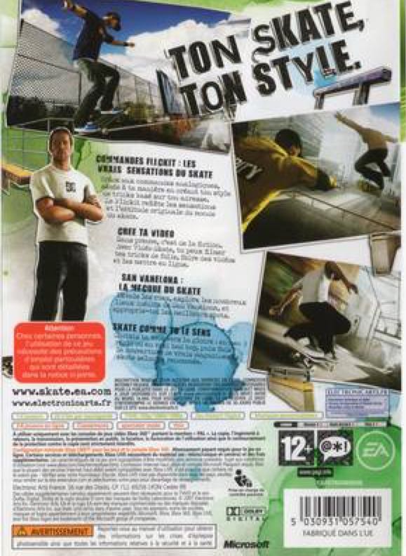 Skate - Microsoft Xbox 360 video game collectible [Barcode 5030939057542] - Main Image 2