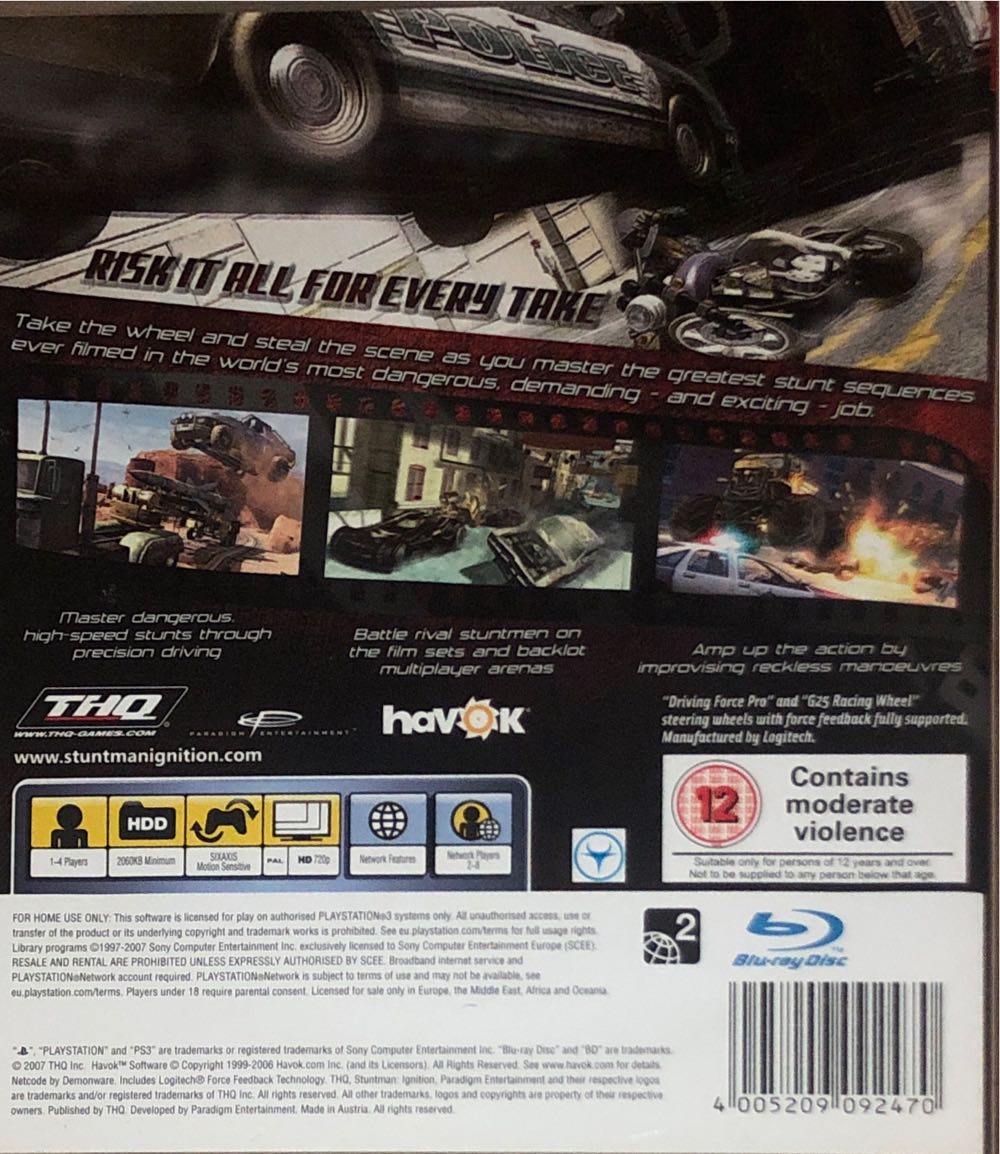 Stuntman: Ignition - Sony PlayStation 3 (PS3) (THQ - 1) video game collectible [Barcode 4005209092470] - Main Image 2