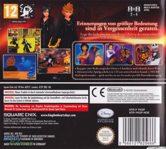 Kingdom Hearts 358/2 Days - Nintendo DS (Square Enix - 1) video game collectible [Barcode 5060121825635] - Main Image 2
