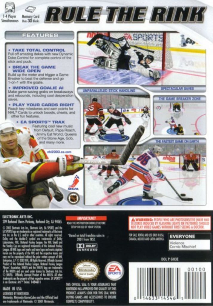 NHL 2003 - Nintendo GameCube (Ea Sports - 1-4) video game collectible [Barcode 5030932031488] - Main Image 2