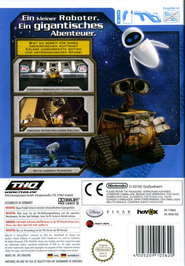 Wall-E - Nintendo Wii video game collectible [Barcode 4005209105644] - Main Image 2