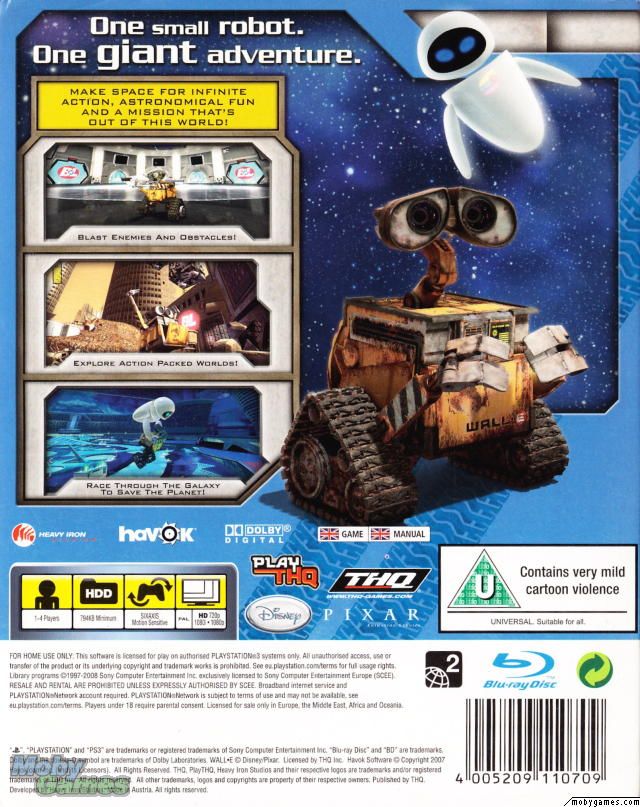 Disney Pixar Wall.e - Sony PlayStation 3 (PS3) video game collectible [Barcode 4005209106283] - Main Image 2