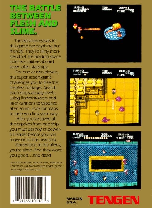 __Alien Syndrome - Nintendo Entertainment System (NES) (Tengen) video game collectible - Main Image 2