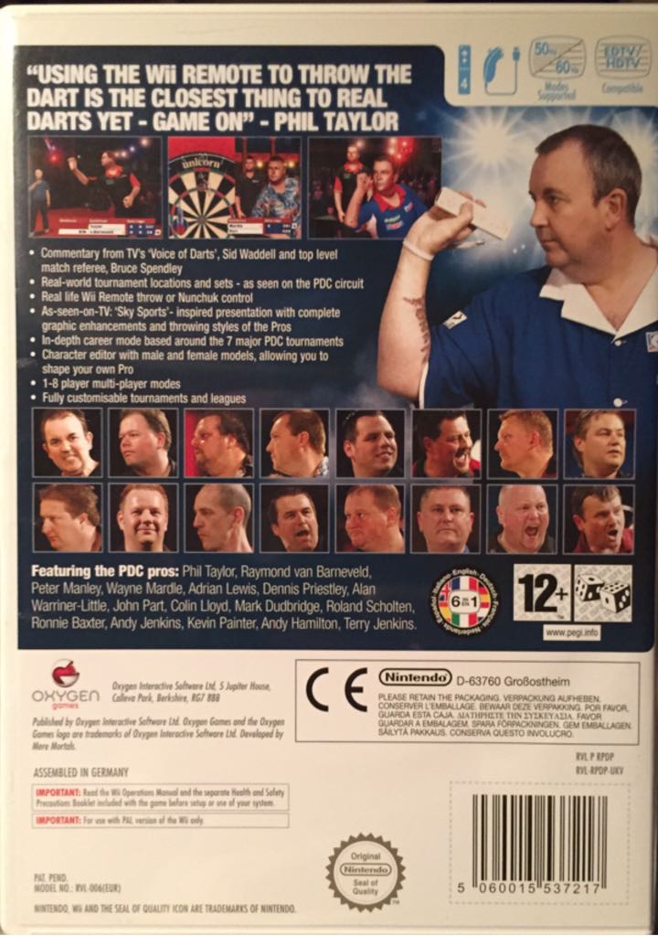 PDC World Championship Darts - Nintendo Wii (4) video game collectible [Barcode 5060015537217] - Main Image 2