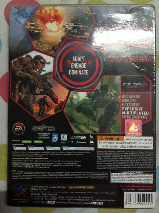 Crysis: Warhead - PC (Electronic Arts/EA Games - 1) video game collectible [Barcode 5030941065115] - Main Image 2