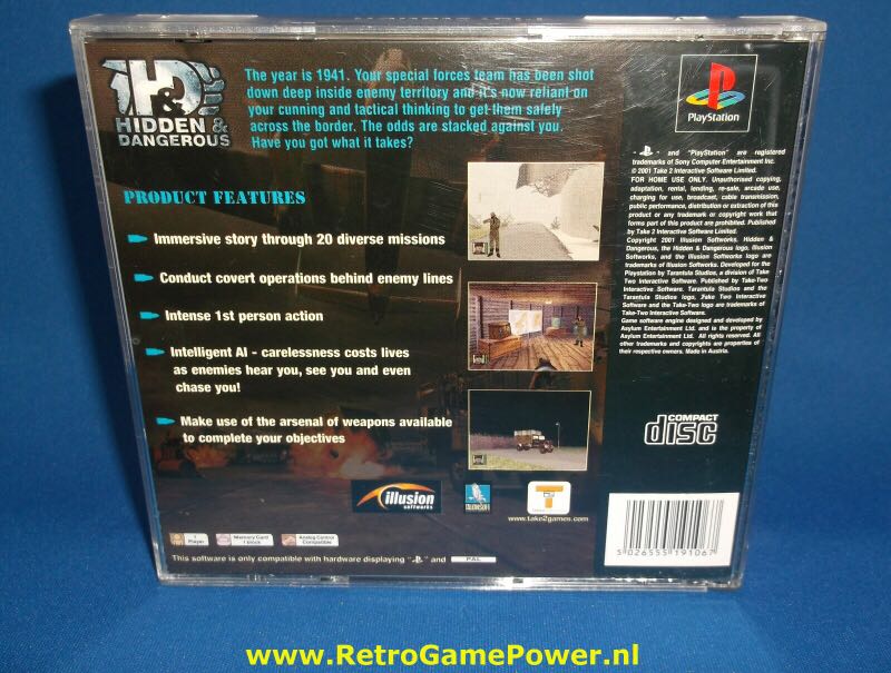Hidden and Dangerous - Sony PlayStation (Take-Two Interactive - 1) video game collectible [Barcode 5026555191067] - Main Image 2