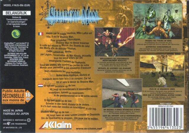 Shadow Man - Nintendo 64 (N64) (Acclaim Enternainment - 1) video game collectible - Main Image 2