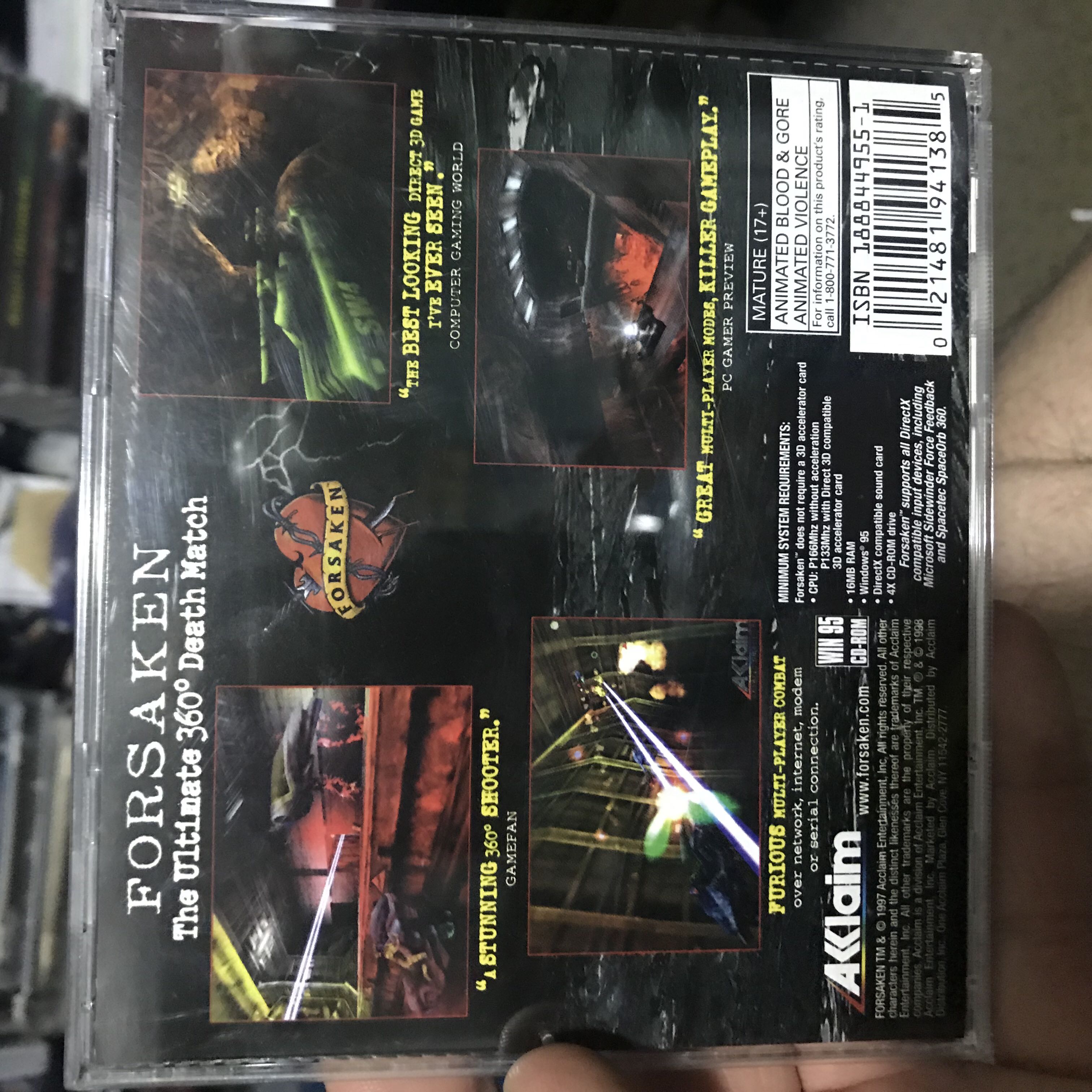 Forsaken - PC (Acclaim Entertainment - 1) video game collectible [Barcode 021481941385] - Main Image 2