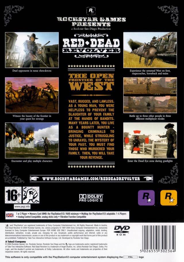 Red Dead Revolver - Sony PlayStation 2 (PS2) (Rockstar Games - 1) video game collectible [Barcode 5026555302395] - Main Image 2