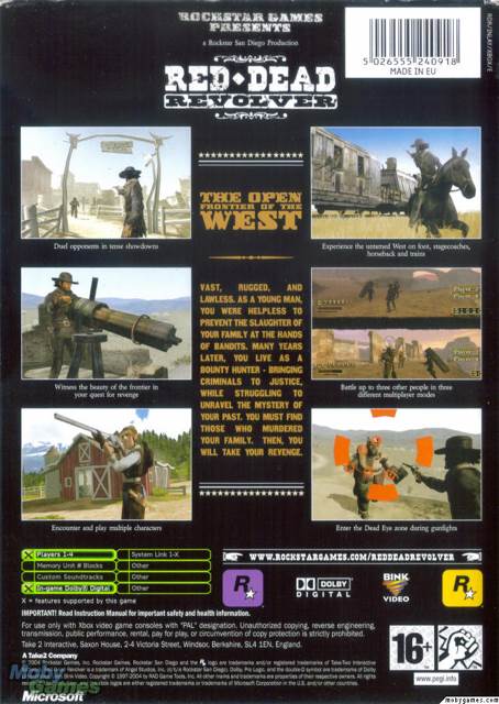 Red Dead Revolver - Microsoft Xbox (Rockstar Games - 1-4) video game collectible [Barcode 710425293788] - Main Image 2
