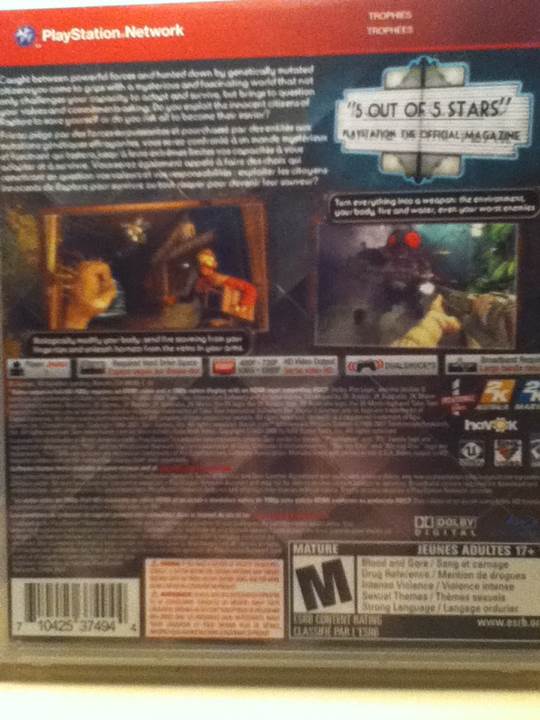 Bioshock - Sony PlayStation 3 (PS3) (2K Games - 1) video game collectible [Barcode 71043227] - Main Image 2