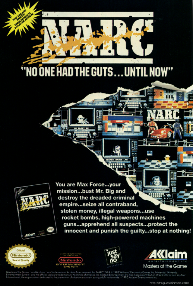 NARC - Nintendo Entertainment System (NES) (Acclaim Enternainment - 2) video game collectible - Main Image 2