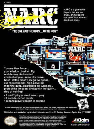 NARC - Nintendo Entertainment System (NES) video game collectible - Main Image 2