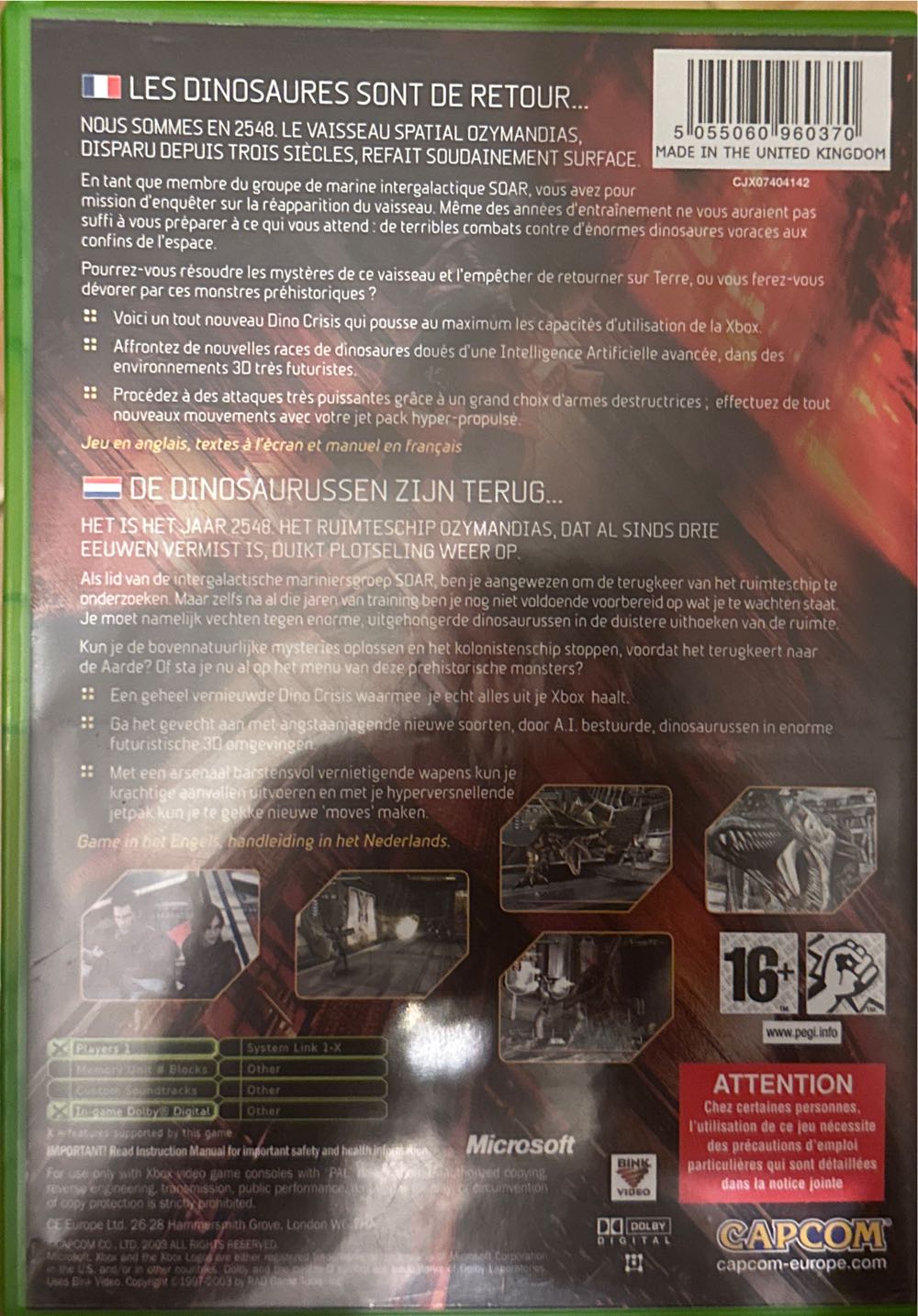 Dino Crisis 3 - Microsoft Xbox video game collectible [Barcode 5055060960370] - Main Image 2
