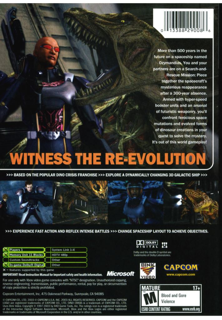 Dino Crisis 3 - Microsoft Xbox (CE Europe, Ltd. - 1) video game collectible [Barcode 5055060960400] - Main Image 2