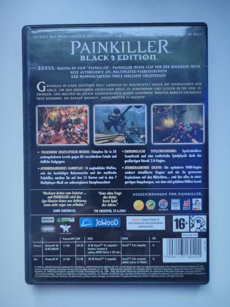 Painkiller Black Edition  - PC video game collectible [Barcode 9006113180401] - Main Image 2