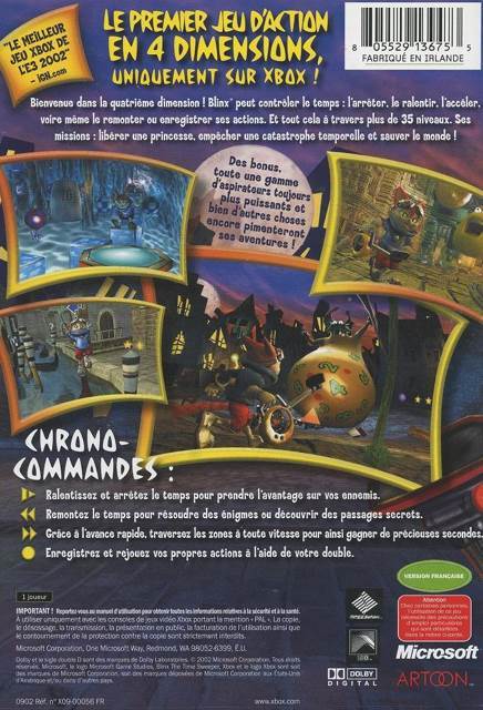 Blinx : the time sweeper - Microsoft Xbox (Microsoft Game Studios - 1-4) video game collectible [Barcode 805529139473] - Main Image 2