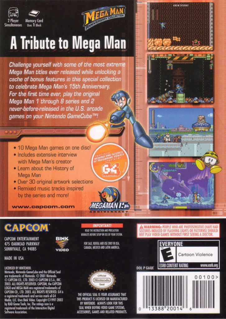 Megaman Anniversary Collection - Nintendo GameCube (Capcom, Nintendo - 1) video game collectible - Main Image 2