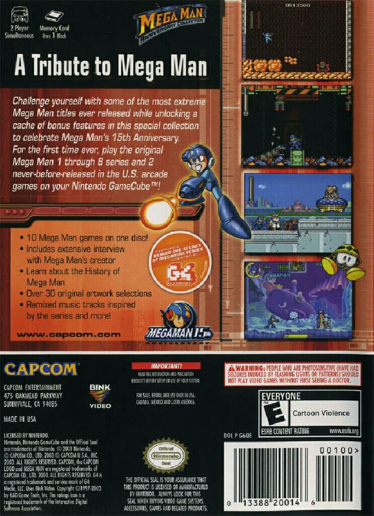 Megaman Anniversary Collection - Sony PlayStation 2 (PS2) (Capcom Co., Ltd. - 1-2) video game collectible - Main Image 2