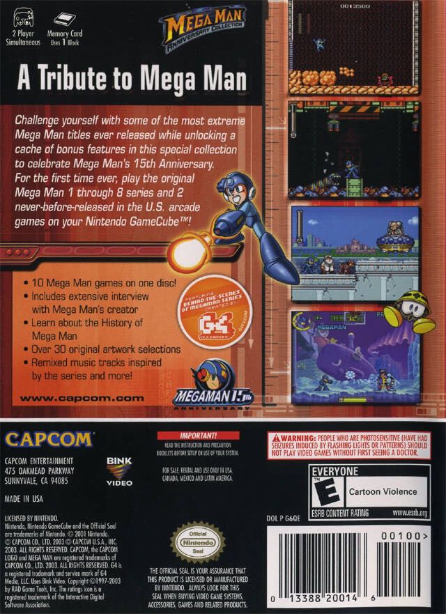Megaman Anniversary Collection - Nintendo GameCube (Capcom) video game collectible - Main Image 2