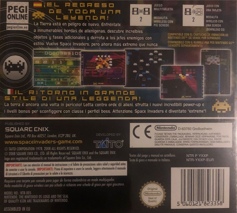Space Invaders Extreme - Nintendo DS (Square Enix - 1) video game collectible [Barcode 5060121823358] - Main Image 2