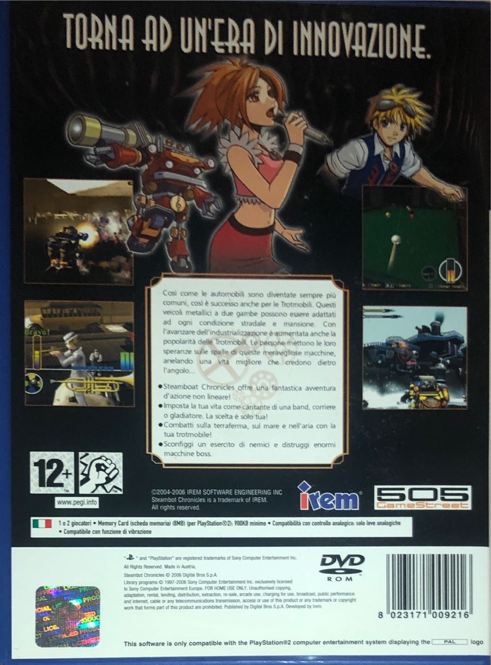 Steambot Chronicles - Sony PlayStation 2 (PS2) (505 Games - Singleplayer) video game collectible [Barcode 8023171009216] - Main Image 2