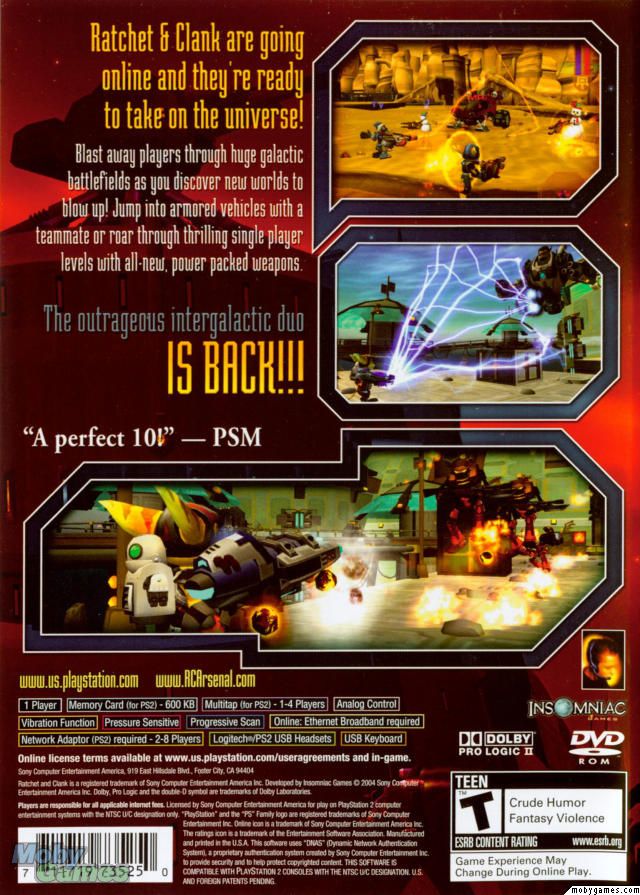 Ratchet and Clank: Up Your Arsenal - Sony PlayStation 2 (PS2) (Sony Computer Enteraiment - 1) video game collectible - Main Image 2