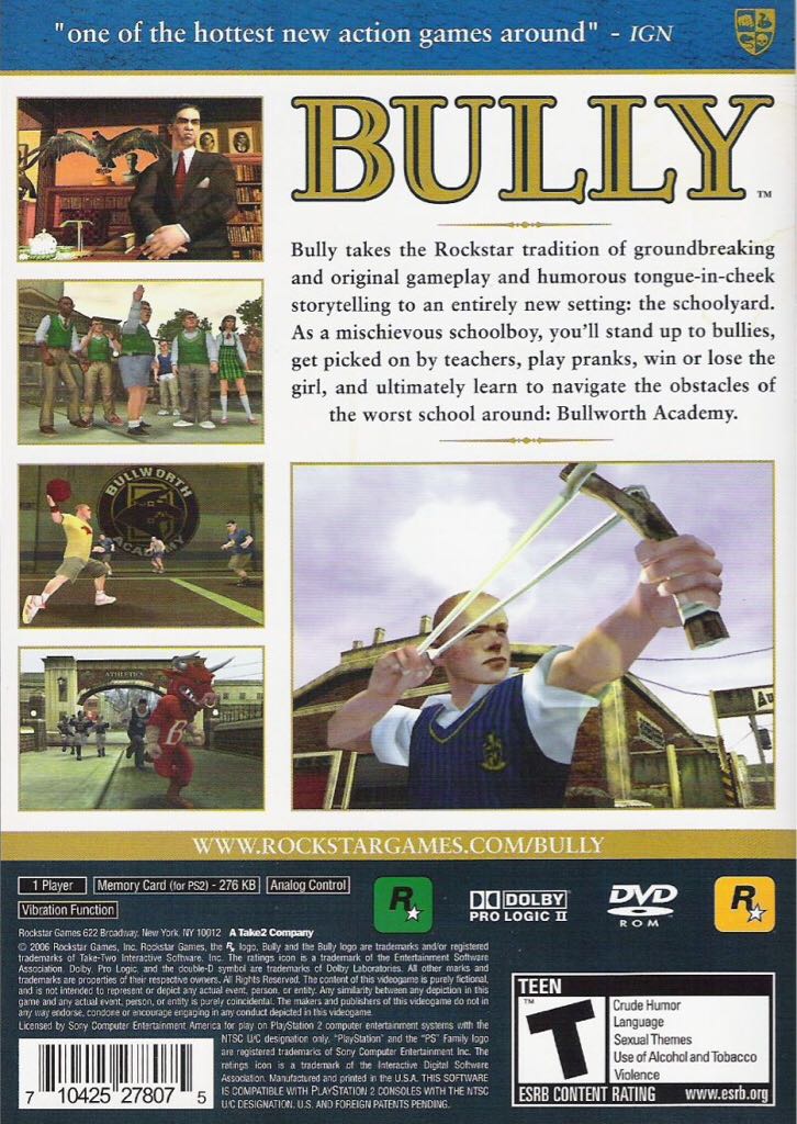 Bully  - Sony PlayStation 2 (PS2) (Rockstar Games - 1) video game collectible - Main Image 2