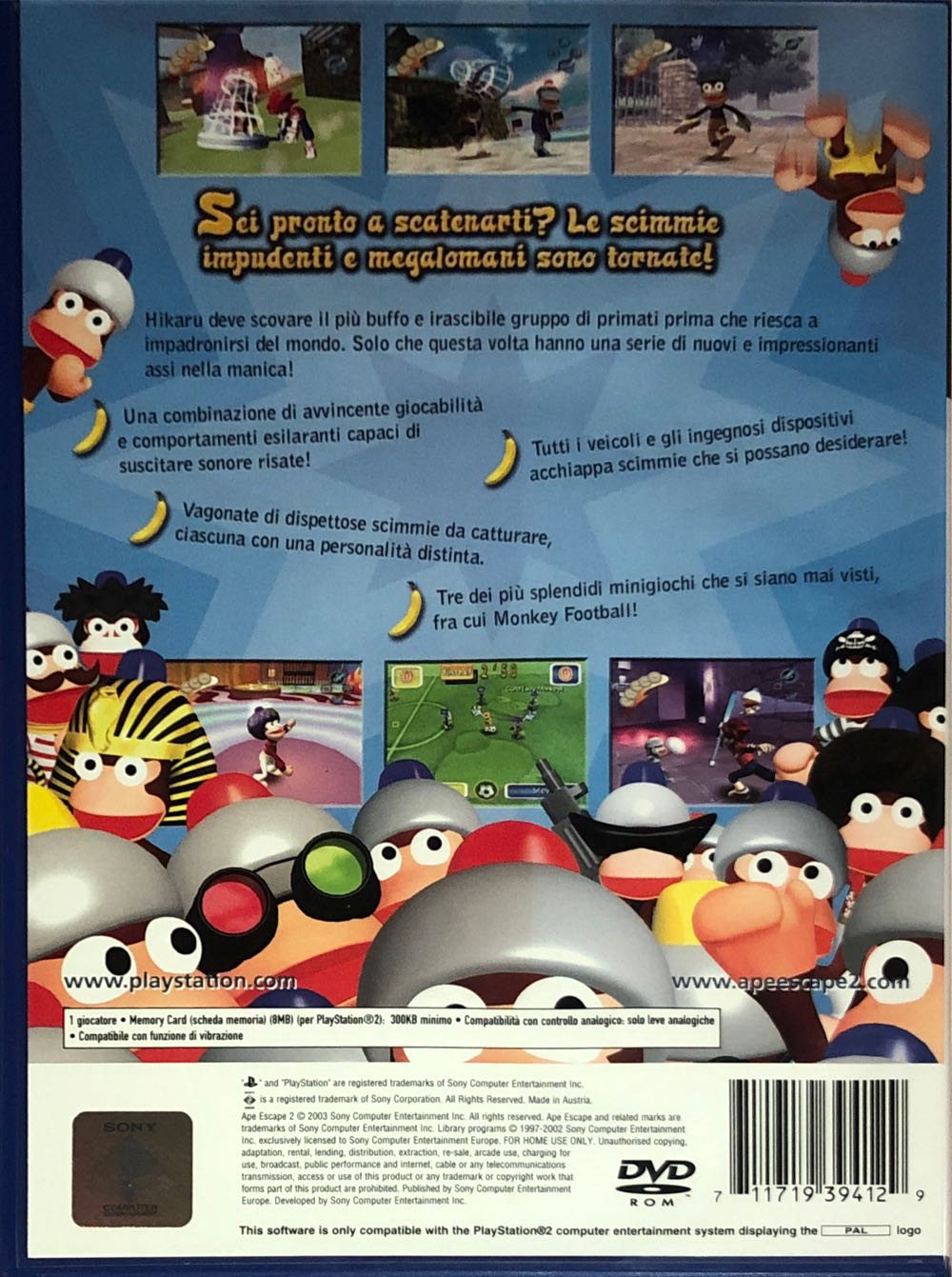Ape Escape 2 - Sony PlayStation 2 (PS2) (Sony - 1) video game collectible [Barcode 711719394129] - Main Image 2