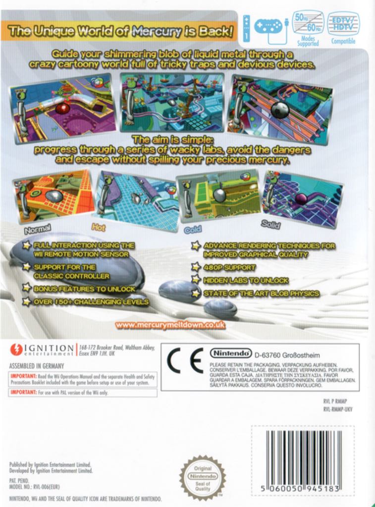 Mercury Meltdown Revolution - Nintendo Wii (Ignition Entertainment Ltd. - 1-2) video game collectible [Barcode 5060050945206] - Main Image 2