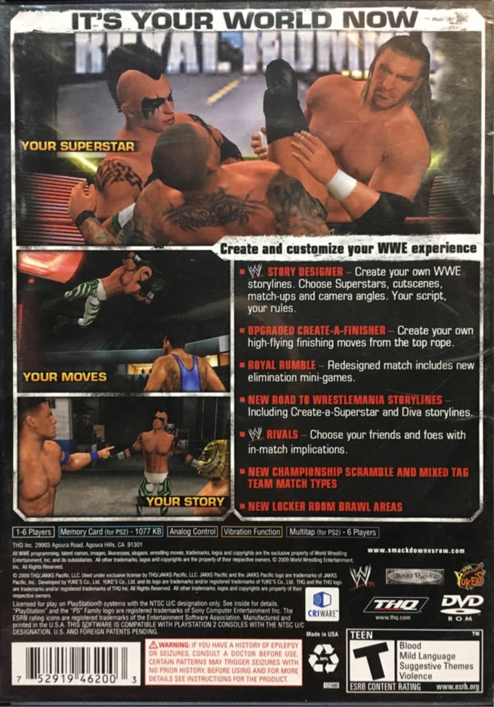 WWE Smackdown Vs Raw 2010 - Sony PlayStation 2 (PS2) (THQ - 1-6 Players) video game collectible [Barcode 752919462003] - Main Image 2