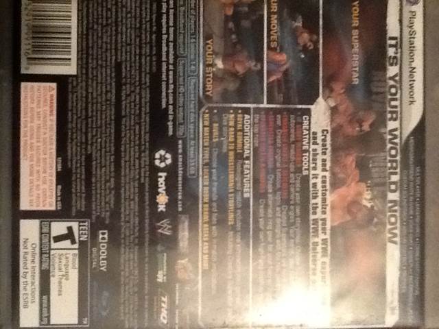 WWE: Smackdown Vs. Raw 2010 - Sony PlayStation 3 (PS3) (THQ - 4) video game collectible [Barcode 752919991169] - Main Image 2