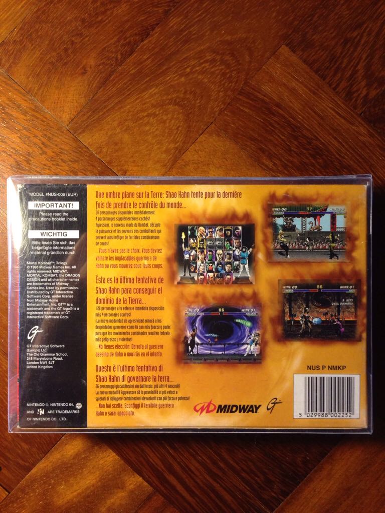 Mortal Kombat Trilogy - Nintendo 64 (N64) (Midway) video game collectible [Barcode 5029988002252] - Main Image 2