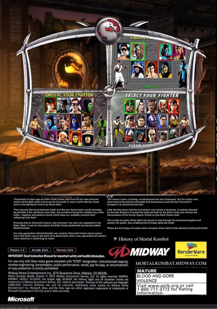 Mortal Kombat Trilogy - Microsoft Xbox video game collectible - Main Image 2