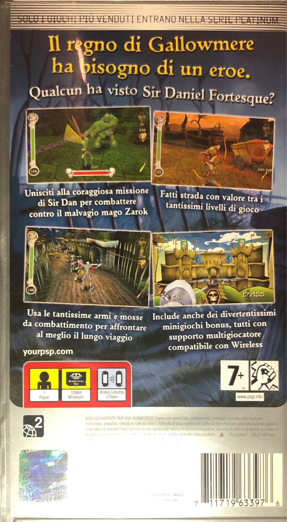 MediEvil - Sony PlayStation Portable (PSP) (A Sony Company - 1) video game collectible [Barcode 711719633976] - Main Image 2