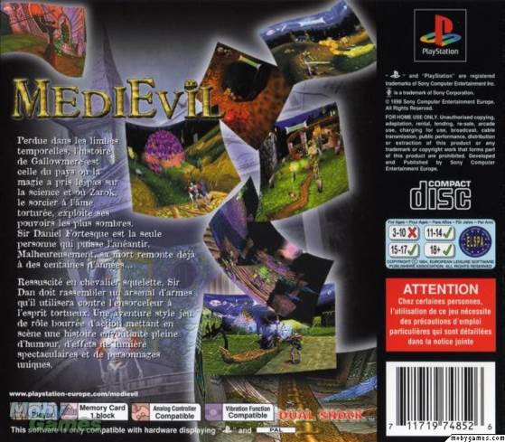 MediEvil - Sony PlayStation (Sony Computer Entertainment - 1) video game collectible [Barcode 711719748229] - Main Image 2