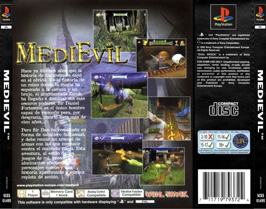 MediEvil - Sony PlayStation (Sony Computer Entertainment - 1) video game collectible - Main Image 2