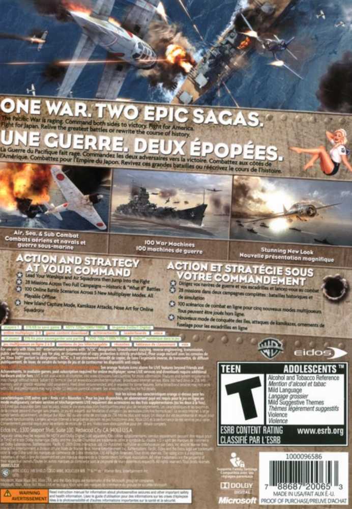 Battlestations Pacific - Microsoft Xbox 360 (Eidos Interactive - 1) video game collectible [Barcode 06895521] - Main Image 2
