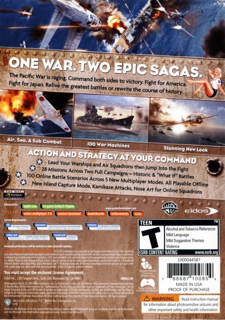 Battlestations Pacific - Microsoft Xbox Live (Eidos Interactive - 2) video game collectible [Barcode 5021290037090] - Main Image 2
