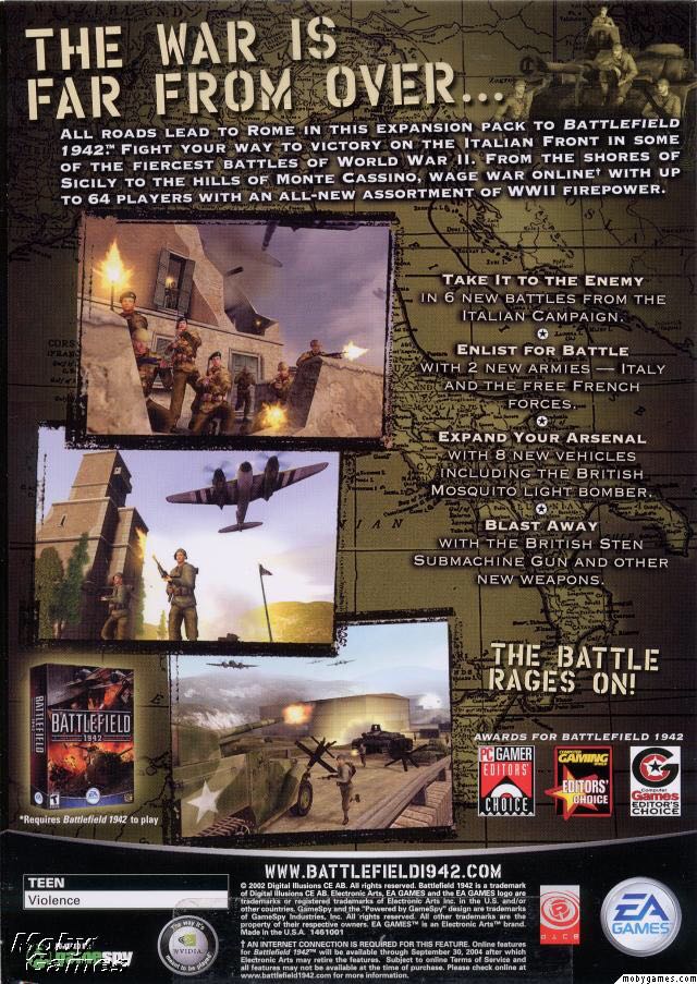 Battlefield 1942: The Road To Rome - PC video game collectible [Barcode 5030930033569] - Main Image 2